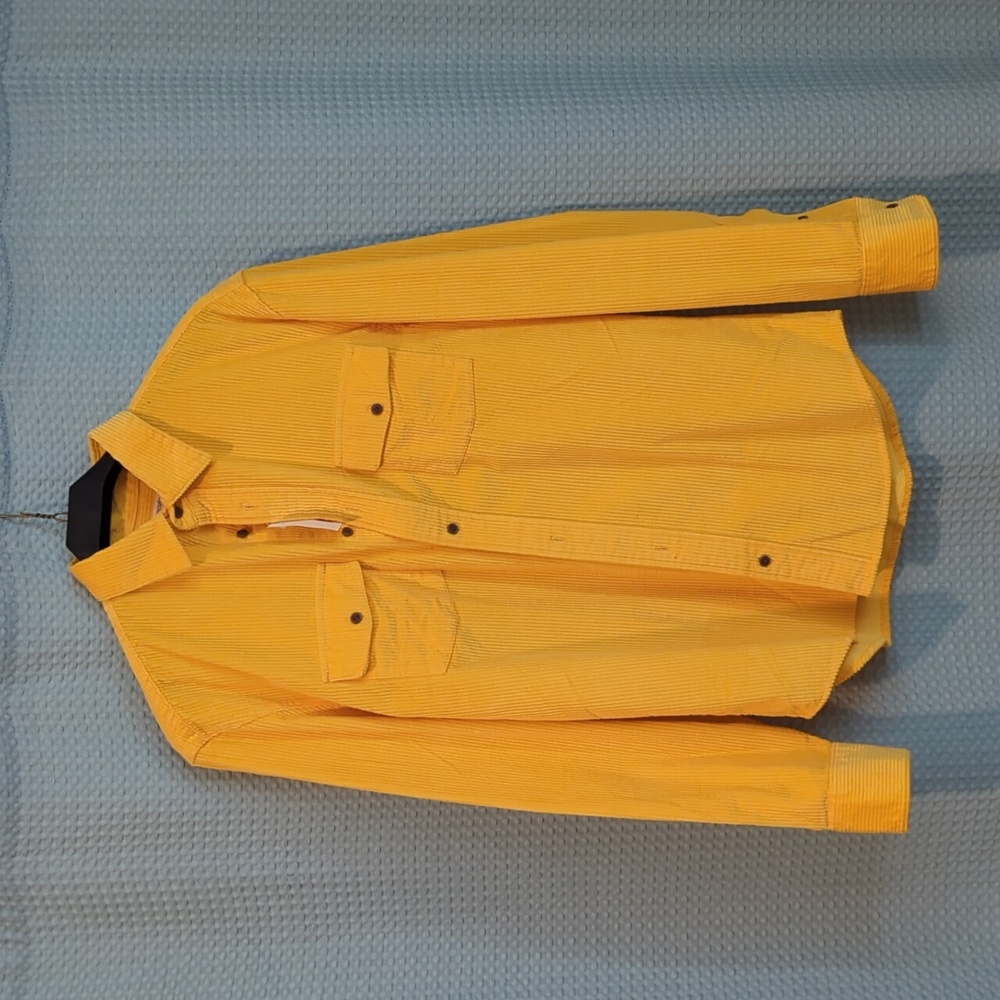 NWT Boys Sz 16 Crewcuts Yellow Courderoy Lightweight Shirt Jacket